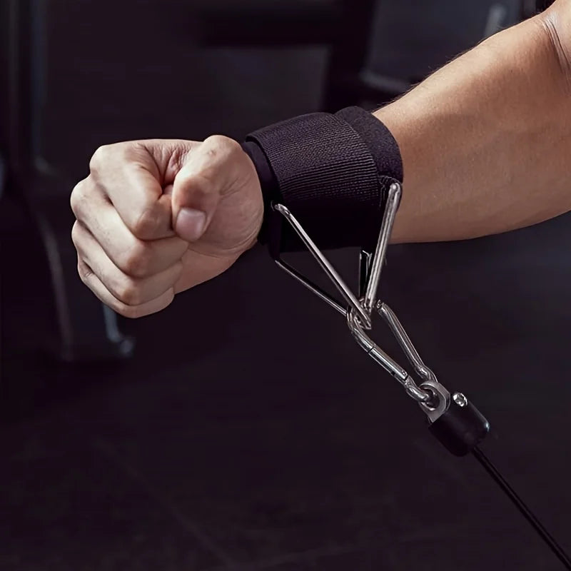 1 Pc Wrist Cuffs for Cable Machine, Adjustable Neoprene Padding, One Size Fit All, Fitness Wrist Straps for Men Women