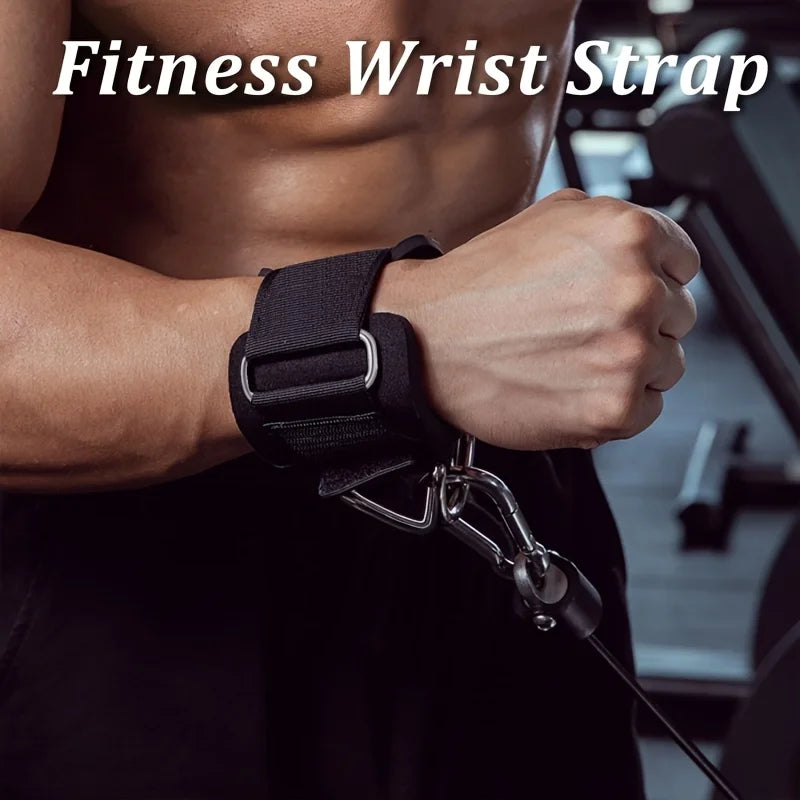 1 Pc Wrist Cuffs for Cable Machine, Adjustable Neoprene Padding, One Size Fit All, Fitness Wrist Straps for Men Women