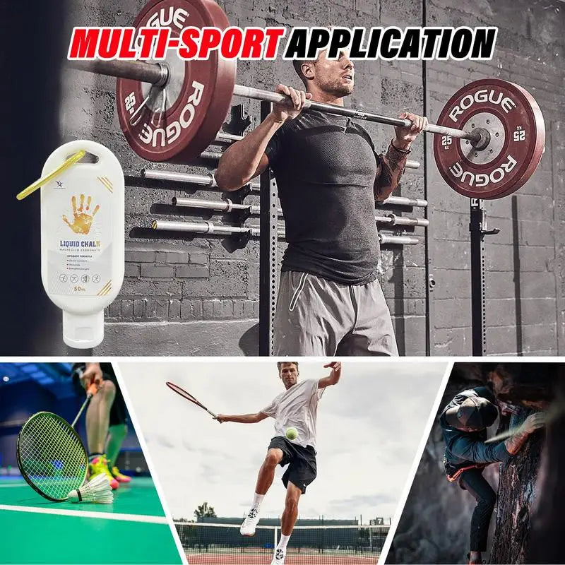 50/100/200ml Liquid Chalk Sports Magnesium Powder Fitness Weight Lifting Anti Slip Cream Grip Weight Lifting Climbing Gym Sports