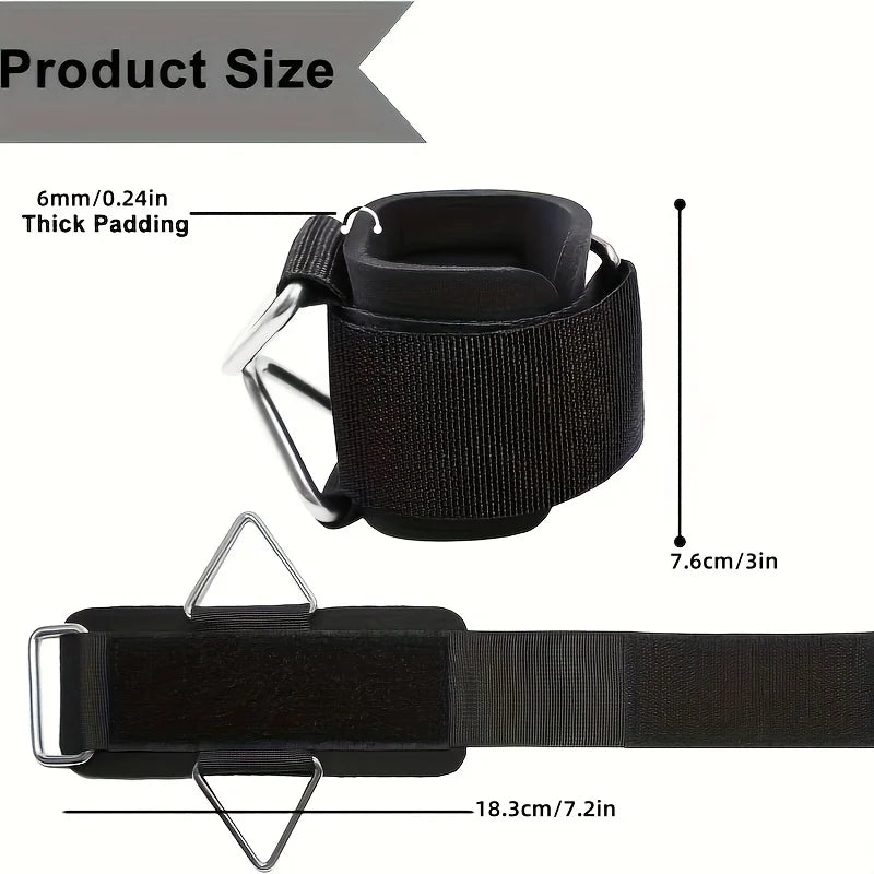 1 Pc Wrist Cuffs for Cable Machine, Adjustable Neoprene Padding, One Size Fit All, Fitness Wrist Straps for Men Women