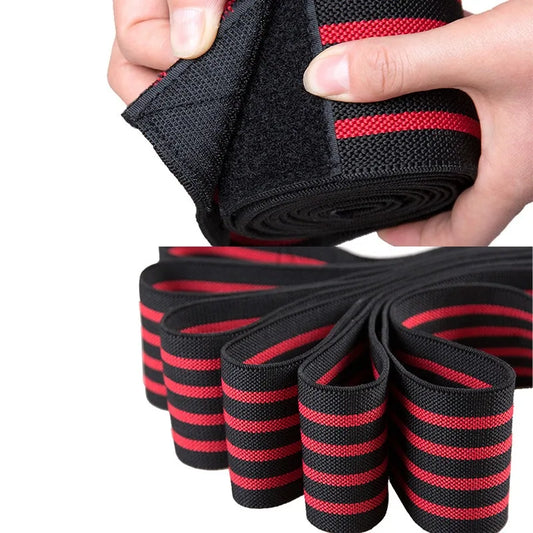 1PC Fitness Compression Straps 100/170cm Elbow Pads for Bench Presses Knee Pads for Squats Wrap-around Support Sporting Braces